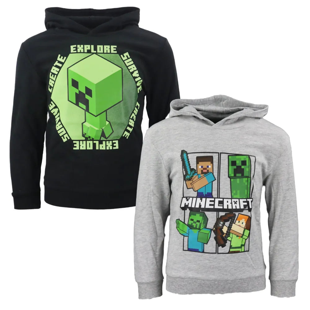 Minecraft Creeper Gamer Kinder Pulli Pullover Gr.116 152 Jungen Schwarz WS Trend