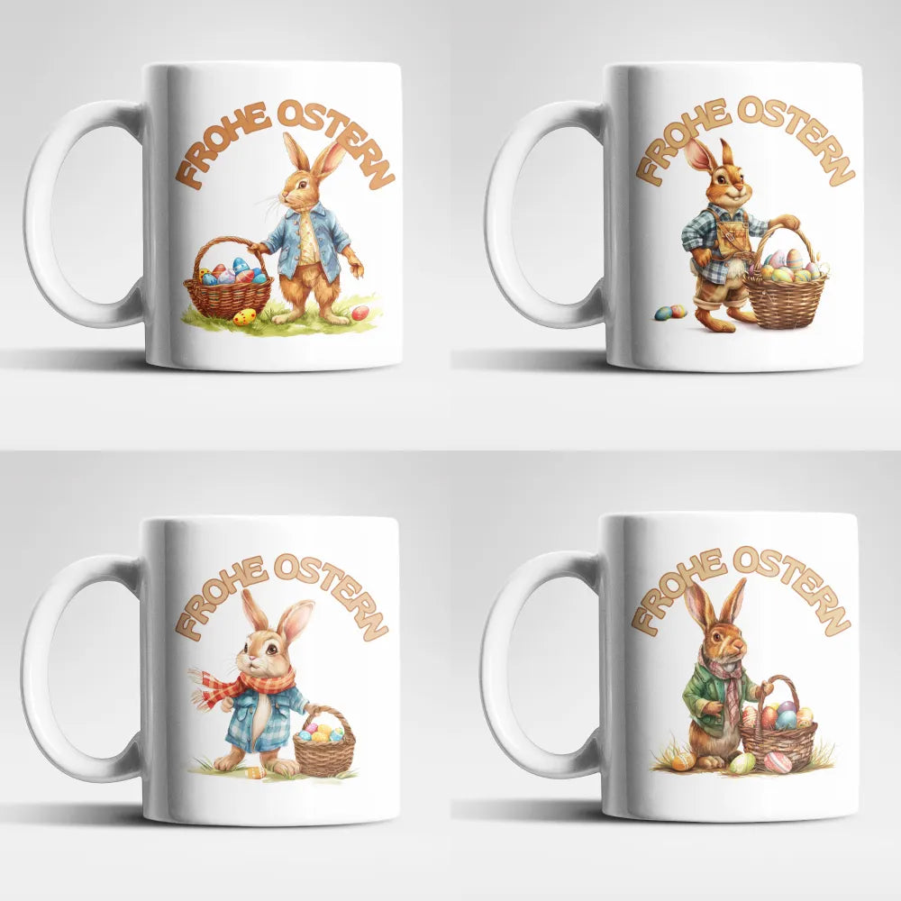 Ostern Hase Ostereier Kaffeetasse Teetasse Tasse Geschenkidee 325 ml - WS-Trend.de