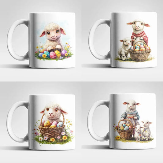 Ostern Schaaf Ostereier Kaffeetasse Teetasse Tasse Geschenkidee 325 ml - WS-Trend.de