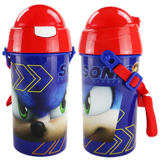 Sonic The Hedgehog Trinkflasche Flasche mit Trinkhalm Gurt 500 ml - WS-Trend.de