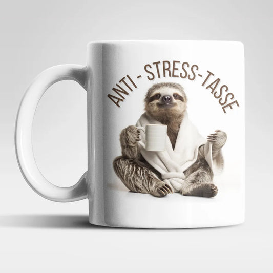 Anti Stress Faultier Kaffeetasse Teetasse Tasse Geschenkidee 325 ml - WS-Trend.de