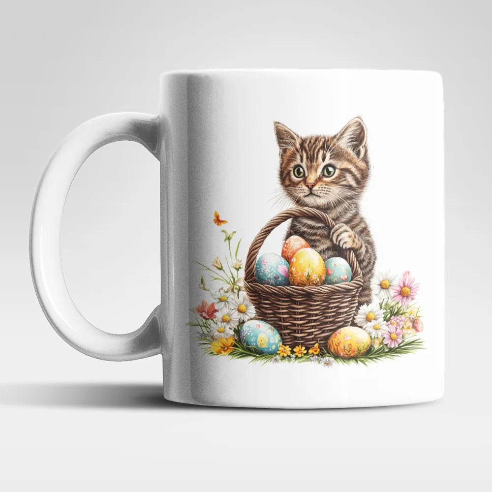 Ostern Katze Ostereier Kaffeetasse Teetasse Tasse Geschenkidee 325 ml - WS-Trend.de