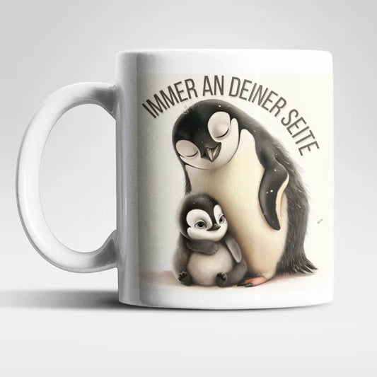 Pinguin Immer an deiner Seite Kaffeetasse Teetasse Tasse Geschenkidee 325 ml - WS-Trend.de