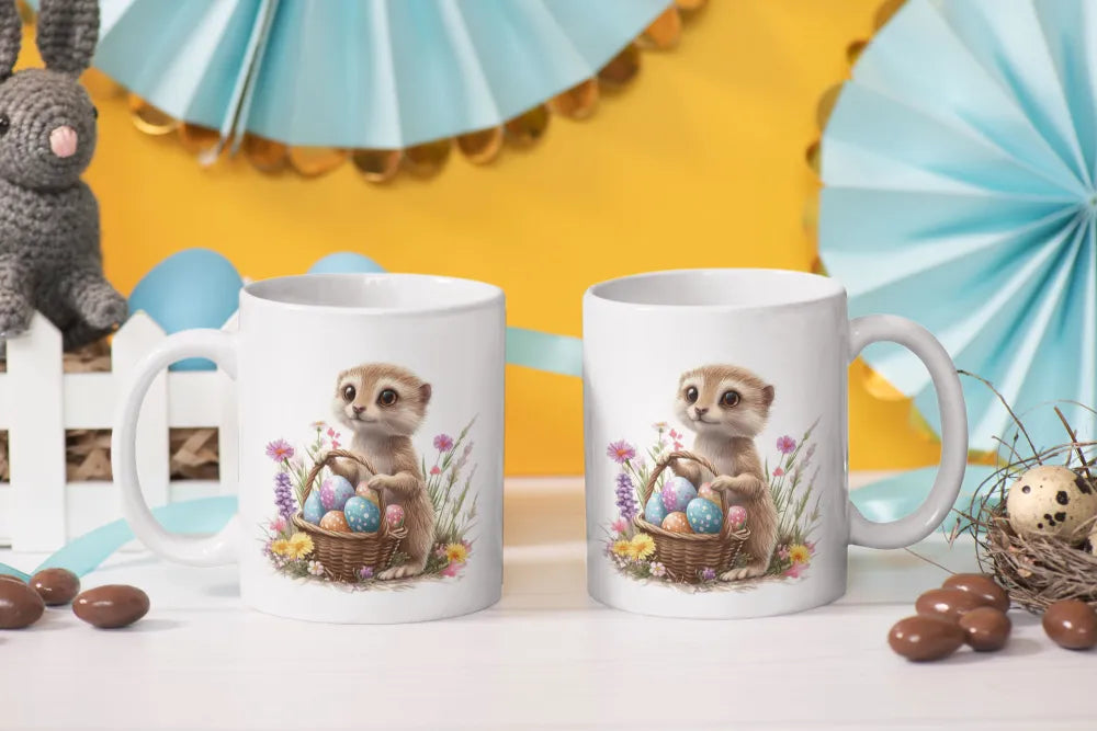 Ostern Erdmännchen Ostereier Kaffeetasse Teetasse Tasse Geschenkidee 325 ml - WS-Trend.de