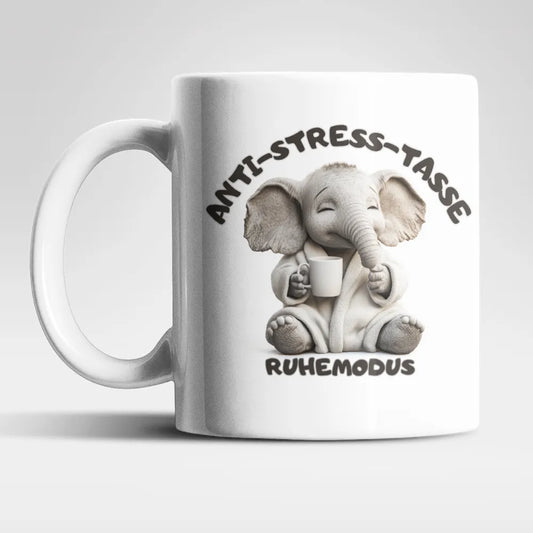 Anti Stress Ruhemodus Elefant Kaffeetasse Teetasse Tasse Geschenkidee 325 ml - WS-Trend.de