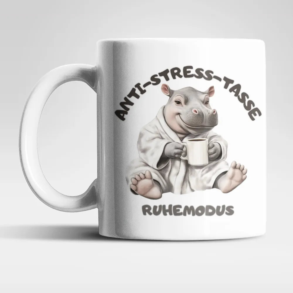 Anti Stress Ruhemodus Hippo Kaffeetasse Teetasse Tasse Geschenkidee 325 ml - WS-Trend.de