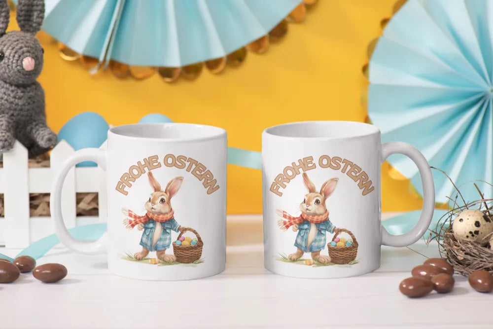 Ostern Hase Ostereier Kaffeetasse Teetasse Tasse Geschenkidee 325 ml - WS-Trend.de