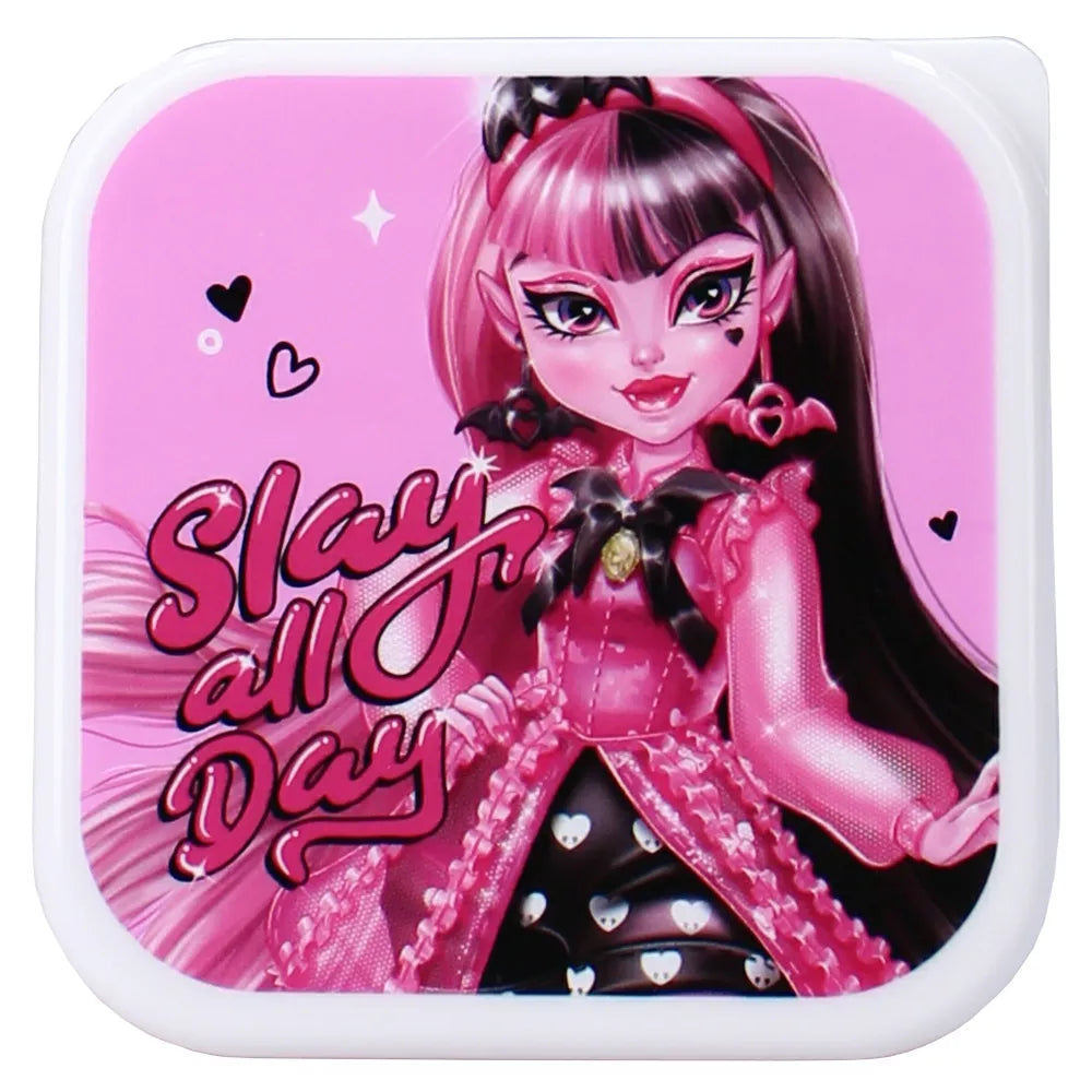 Monster High Mädchen 4 tlg. Kinder Lunch Set Brotdose plus 3 Snackboxen - WS-Trend.de