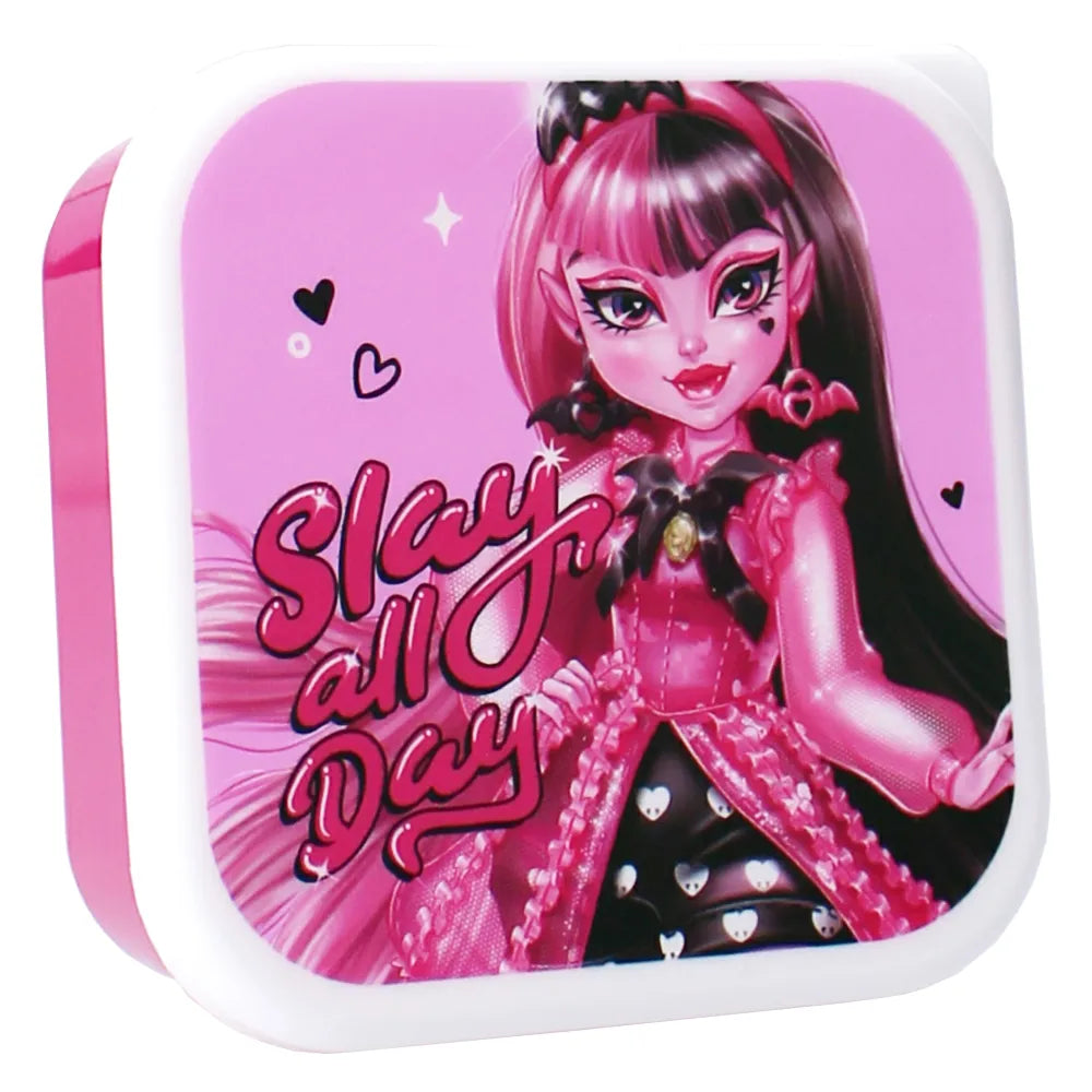 Monster High Mädchen 4 tlg. Kinder Lunch Set Brotdose plus 3 Snackboxen - WS-Trend.de