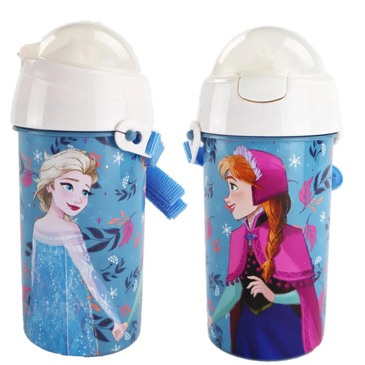 Disney Die Eiskönigin Anna Elsa Flasche mit Trinkhalm Gurt 500 ml - WS-Trend.de Wasserflasche