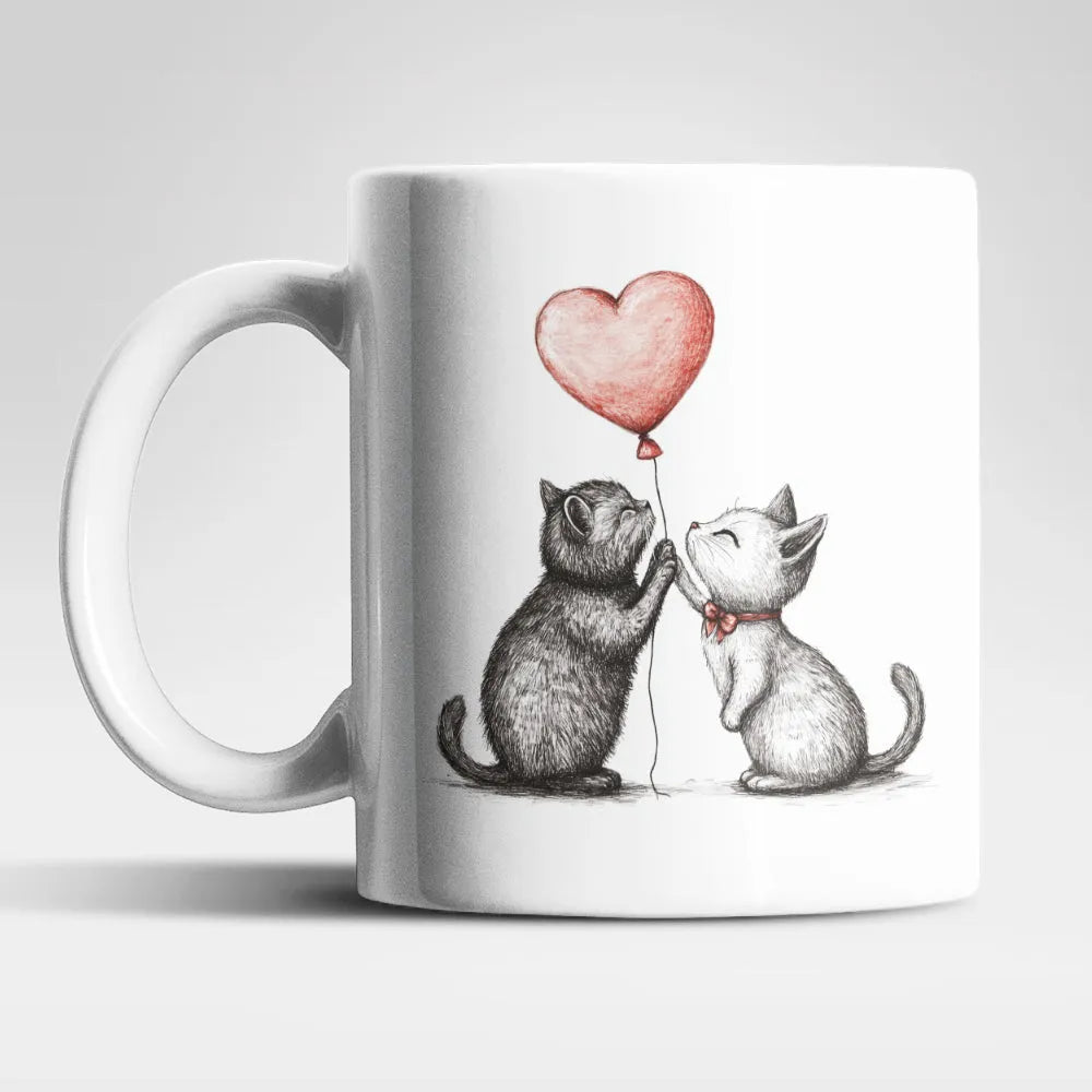 Liebe Love Katze Valentinstag Kaffeetasse Teetasse Tasse Geschenkidee - WS-Trend.de