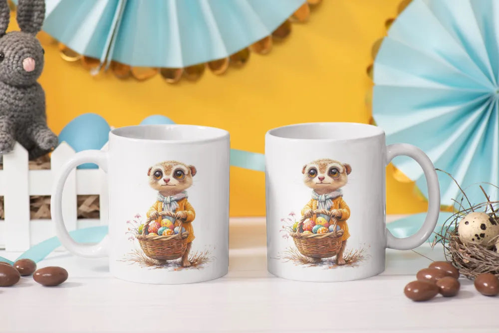 Ostern Erdmännchen Ostereier Kaffeetasse Teetasse Tasse Geschenkidee 325 ml - WS-Trend.de