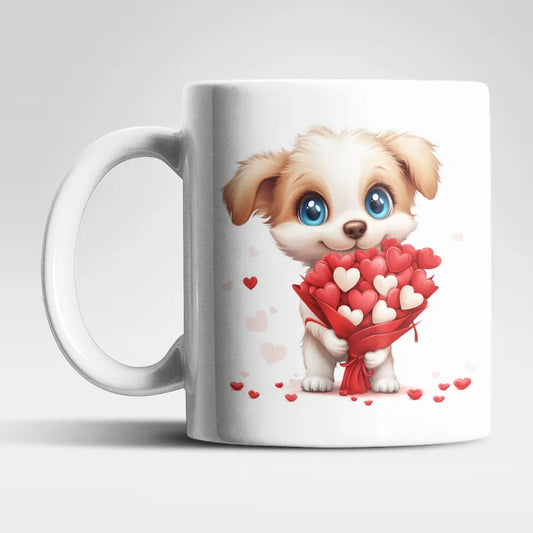 Liebe Love Hund Valentinstag Kaffeetasse Teetasse Tasse Geschenkidee - WS-Trend.de