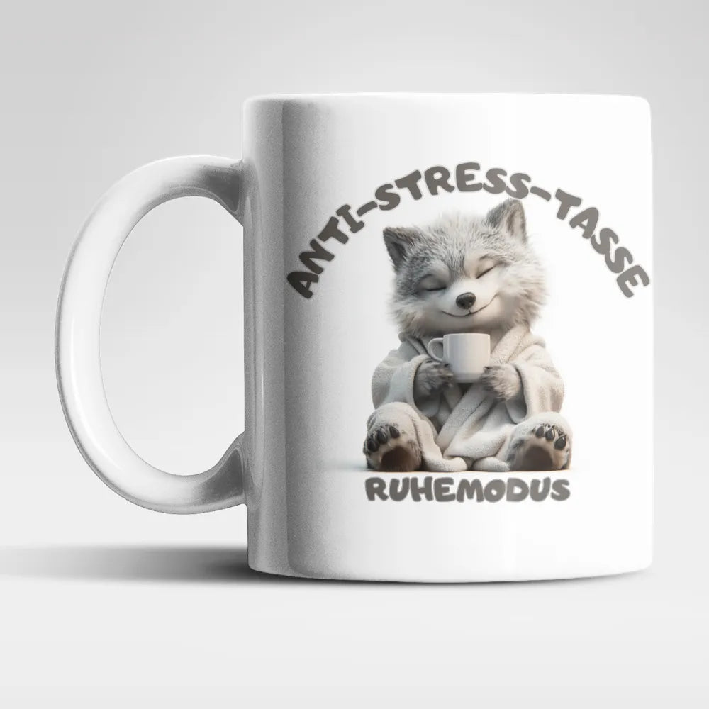 Anti Stress Ruhemodus Wolf Kaffeetasse Teetasse Tasse Geschenkidee 325 ml - WS-Trend.de