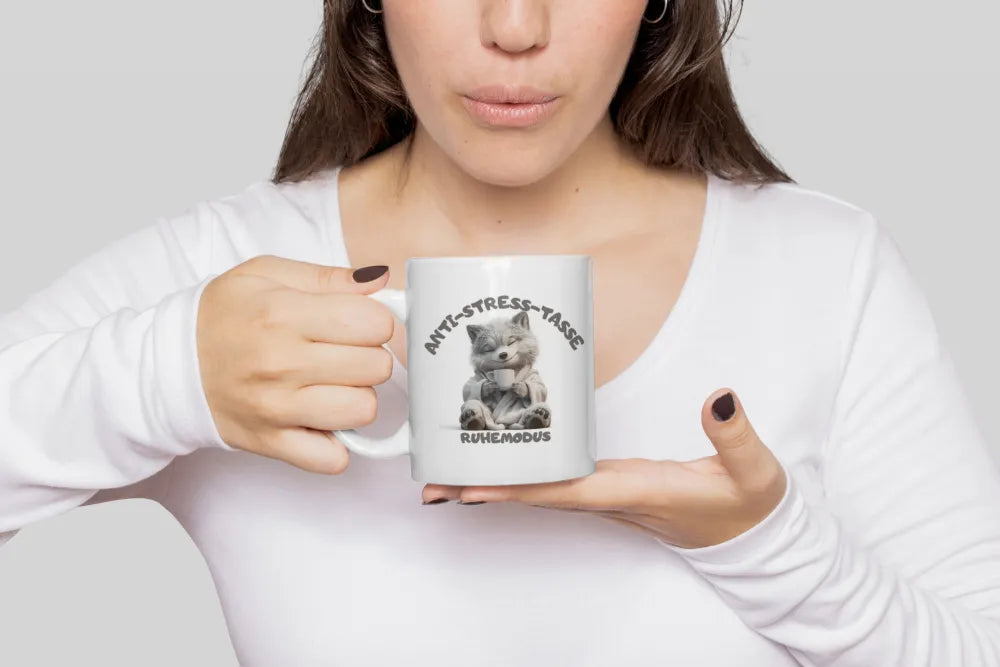 Anti Stress Ruhemodus Wolf Kaffeetasse Teetasse Tasse Geschenkidee 325 ml - WS-Trend.de