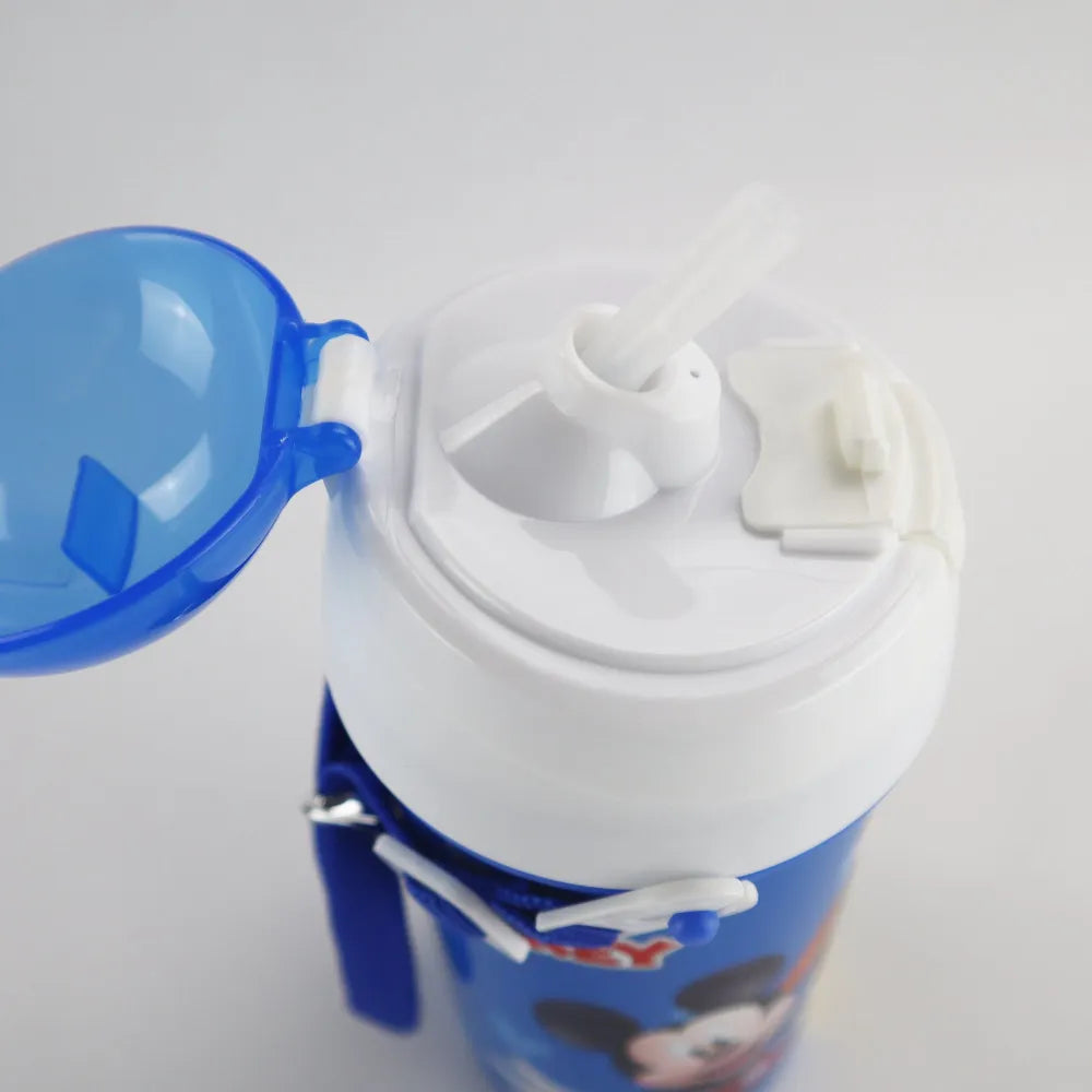 Disney Mickey Maus und Freunde Wasserflasche Flasche mit Trinkhalm Gurt 500 ml - WS-Trend.de