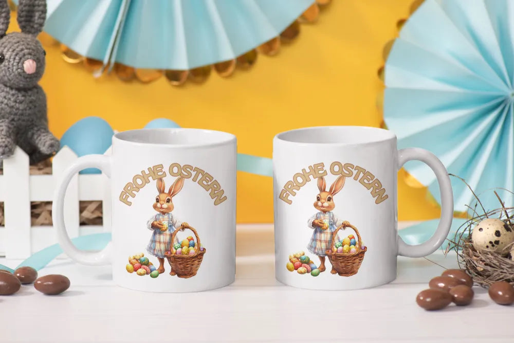 Ostern Hase Ostereier Kaffeetasse Teetasse Tasse Geschenkidee 325 ml - WS-Trend.de