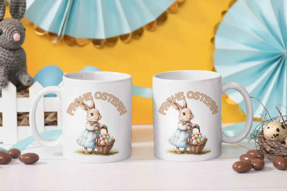 Ostern Hase Ostereier Kaffeetasse Teetasse Tasse Geschenkidee 325 ml - WS-Trend.de