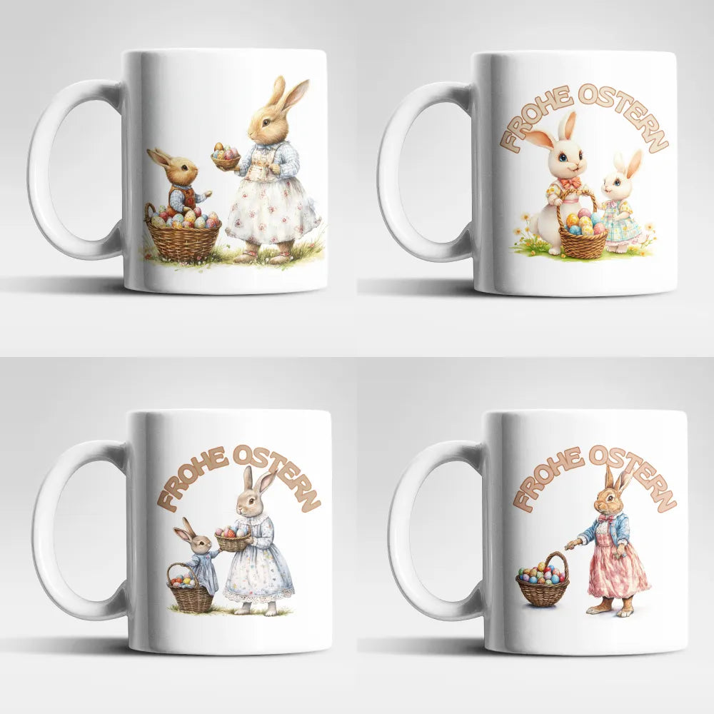 Ostern Hase Ostereier Kaffeetasse Teetasse Tasse Geschenkidee 325 ml - WS-Trend.de