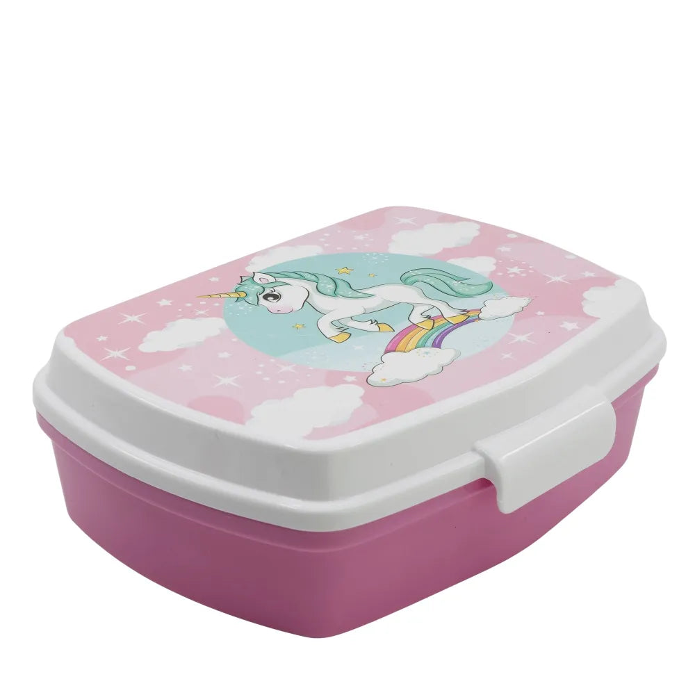 Einhorn Unicorn 2 tlg. Kinder Lunch Set Brotdose Alu Trinkflasche 410 ml - WS-Trend.de