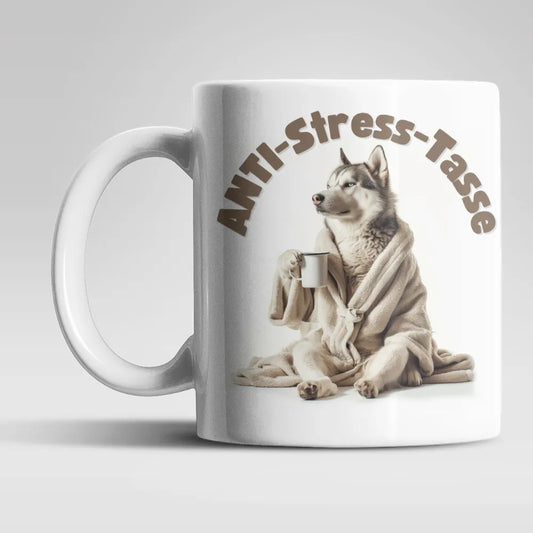 Anti Stress Husky Kaffeetasse Teetasse Tasse Geschenkidee 325 ml - WS-Trend.de