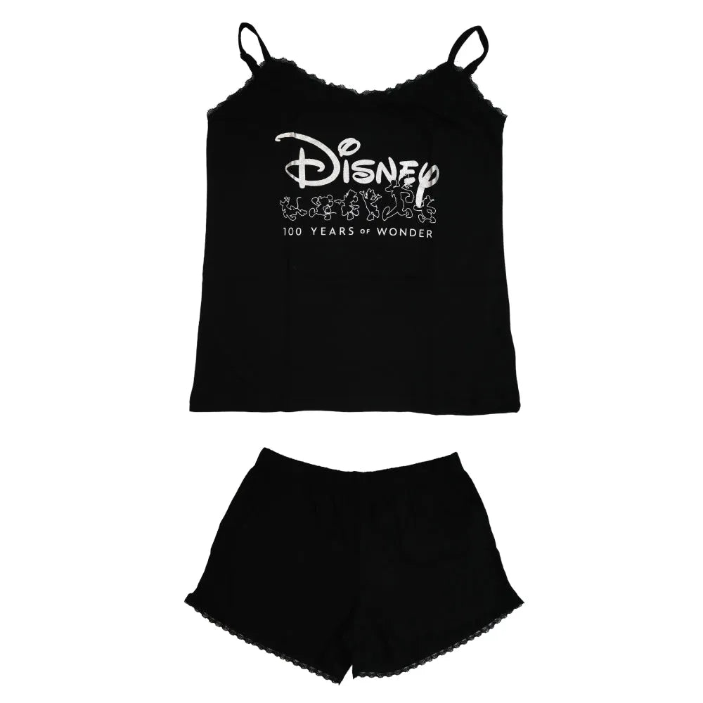 Disney 100 Years Minnie Mickey Maus Damen Schlafshirt Shorts - WS-Trend.de