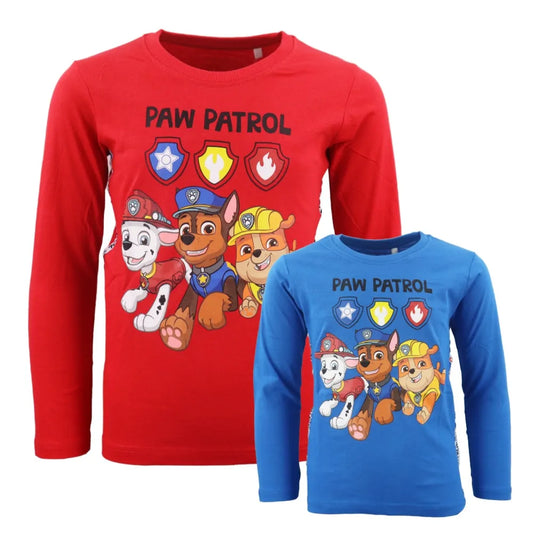 Paw Patrol Chase Marshall Rubble Kinder langarm Shirt - WS-Trend.de Jungen 98 -128 Baumwolle