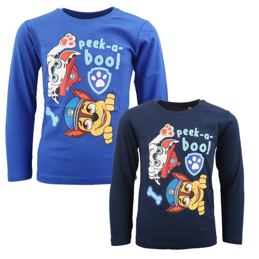 Paw Patrol Chase Marshall Kinder langarm Shirt - WS-Trend.de Jungen Langarmshirt 98-128 Baumwolle