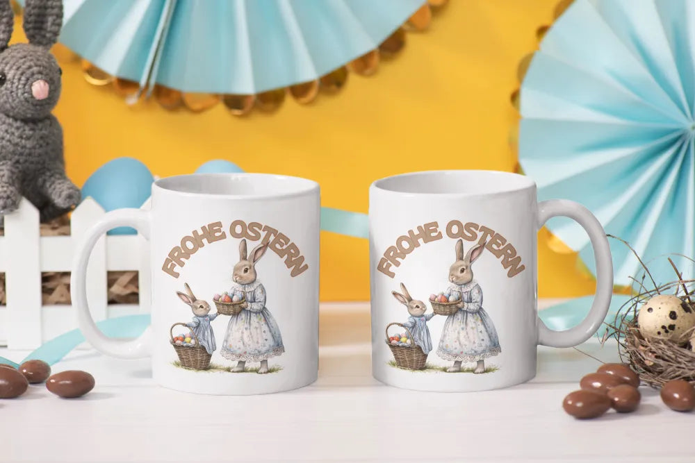 Ostern Hase Ostereier Kaffeetasse Teetasse Tasse Geschenkidee 325 ml - WS-Trend.de