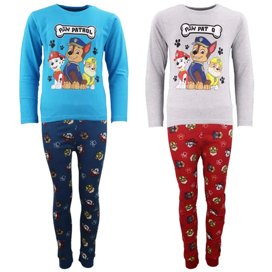 Paw Patrol Jungen Kinder Schlafanzug Pyjama lang - WS-Trend.de Nachtwäsche 98 - 128 Baumwolle