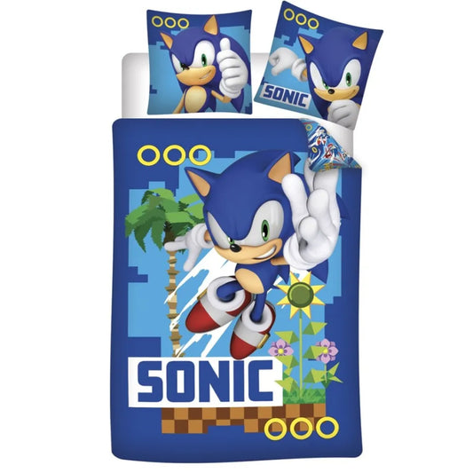 Sonic Kinder Mikrofaser Bettwäsche 2tlg Set 135/140x200 63x63 cm - WS-Trend.de the Hedgehog