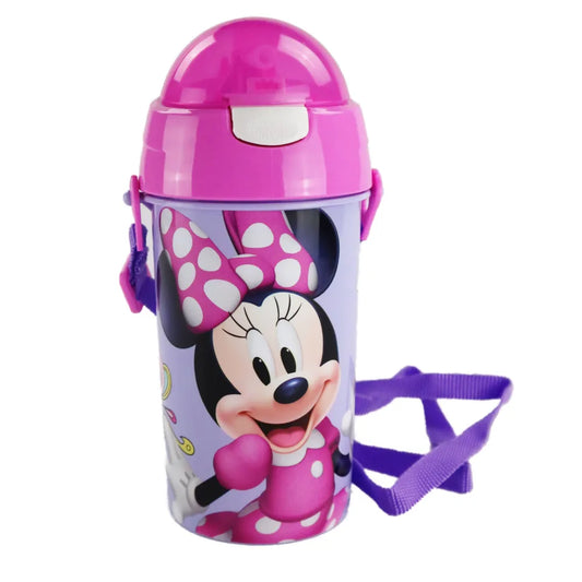 Disney Minnie Maus Trinkflasche Flasche mit Trinkhalm Gurt 500 ml - WS-Trend.de Wasserflasche