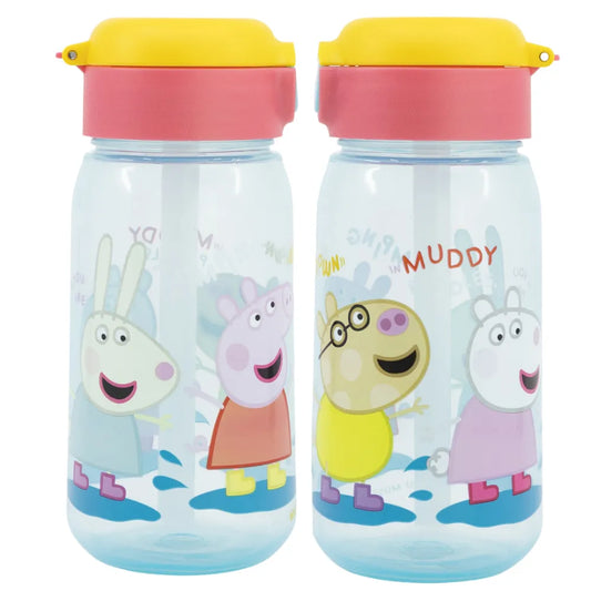 Peppa Pig Wutz Sportflasche Wasserflasche Trinkflasche Flasche Halm 510 ml - WS-Trend.de