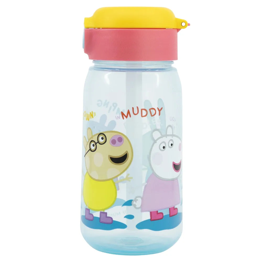 Peppa Pig Wutz Sportflasche Wasserflasche Trinkflasche Flasche Halm 510 ml - WS-Trend.de