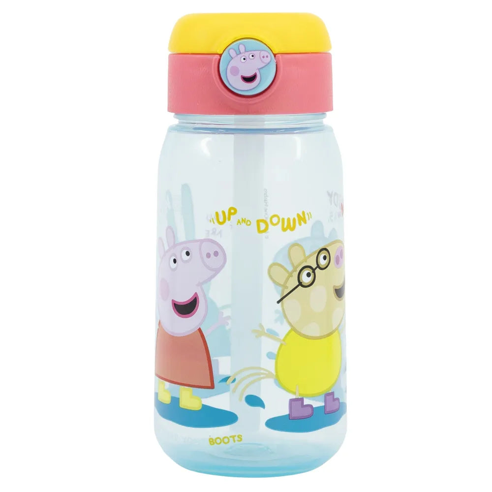 Peppa Pig Wutz Sportflasche Wasserflasche Trinkflasche Flasche Halm 510 ml - WS-Trend.de