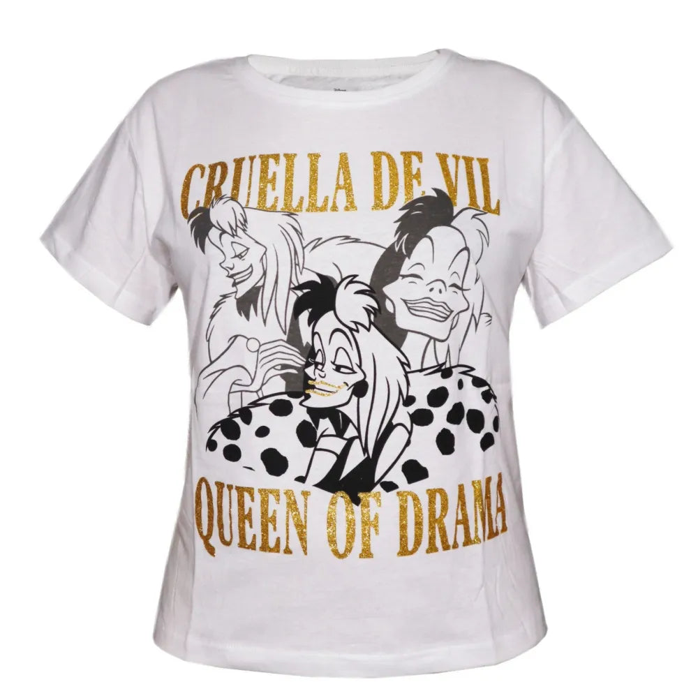 Disney Cruella Devil Damen kurzarm T-Shirt Shirt - WS-Trend.de XS-XL 100% Baumwolle