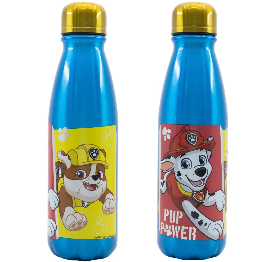 Paw Patrol Chase Rubble Marshall Aluminium Wasserflasche Trinkflasche 600 ml - WS-Trend.de