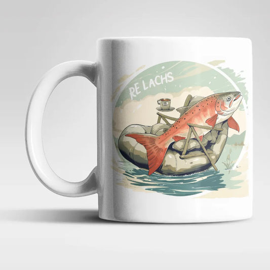 Re-Lachs Angler Fischer Kaffeetasse Teetasse Tasse Geschenkidee 325 ml - WS-Trend.de