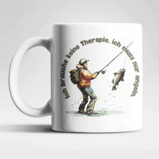 Angler Fischer Therapie Kaffeetasse Teetasse Tasse Geschenkidee 325 ml - WS-Trend.de