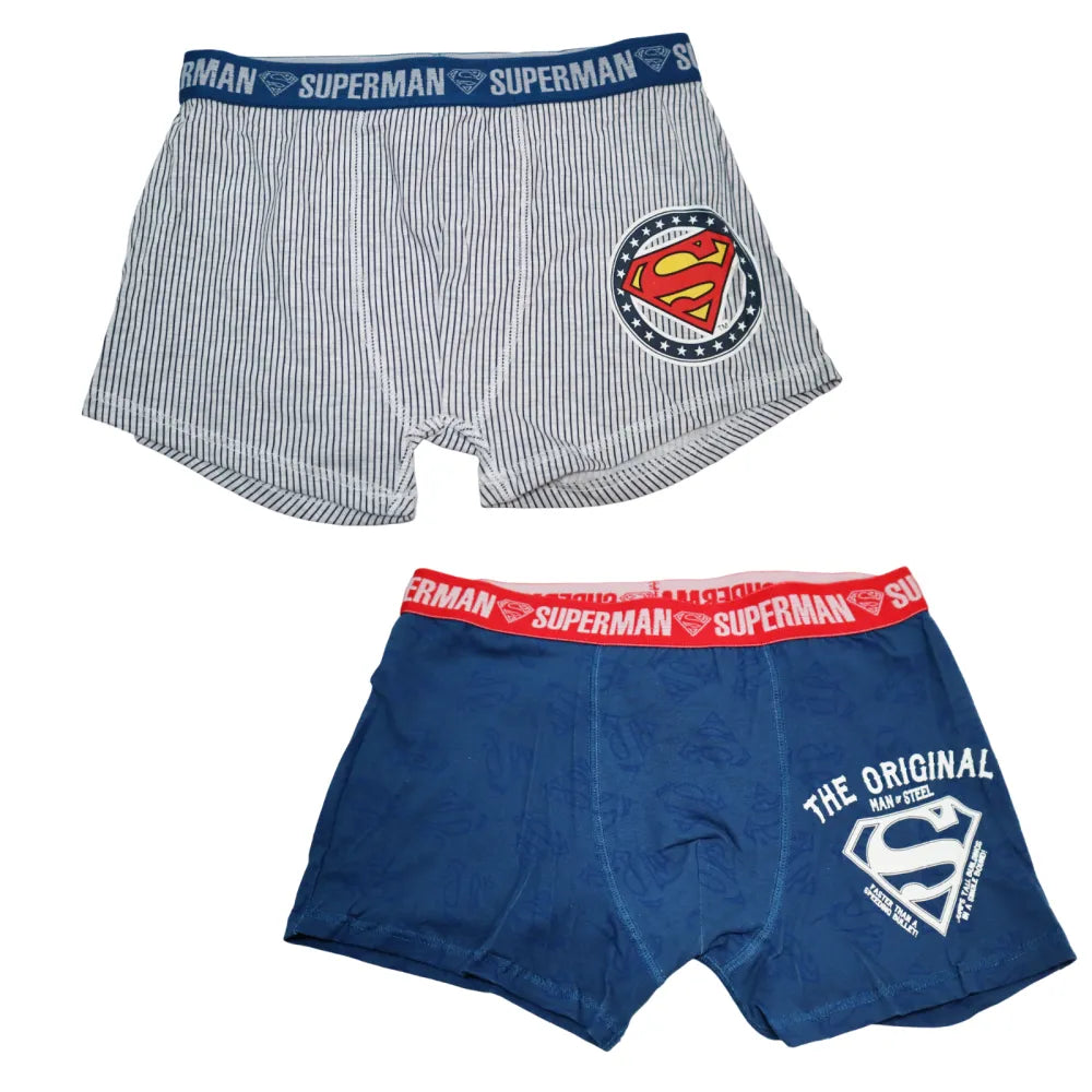 DC Comics Superman Herren Boxershorts Unterhose 2er Pack - WS-Trend.de Gr. S bis XXL