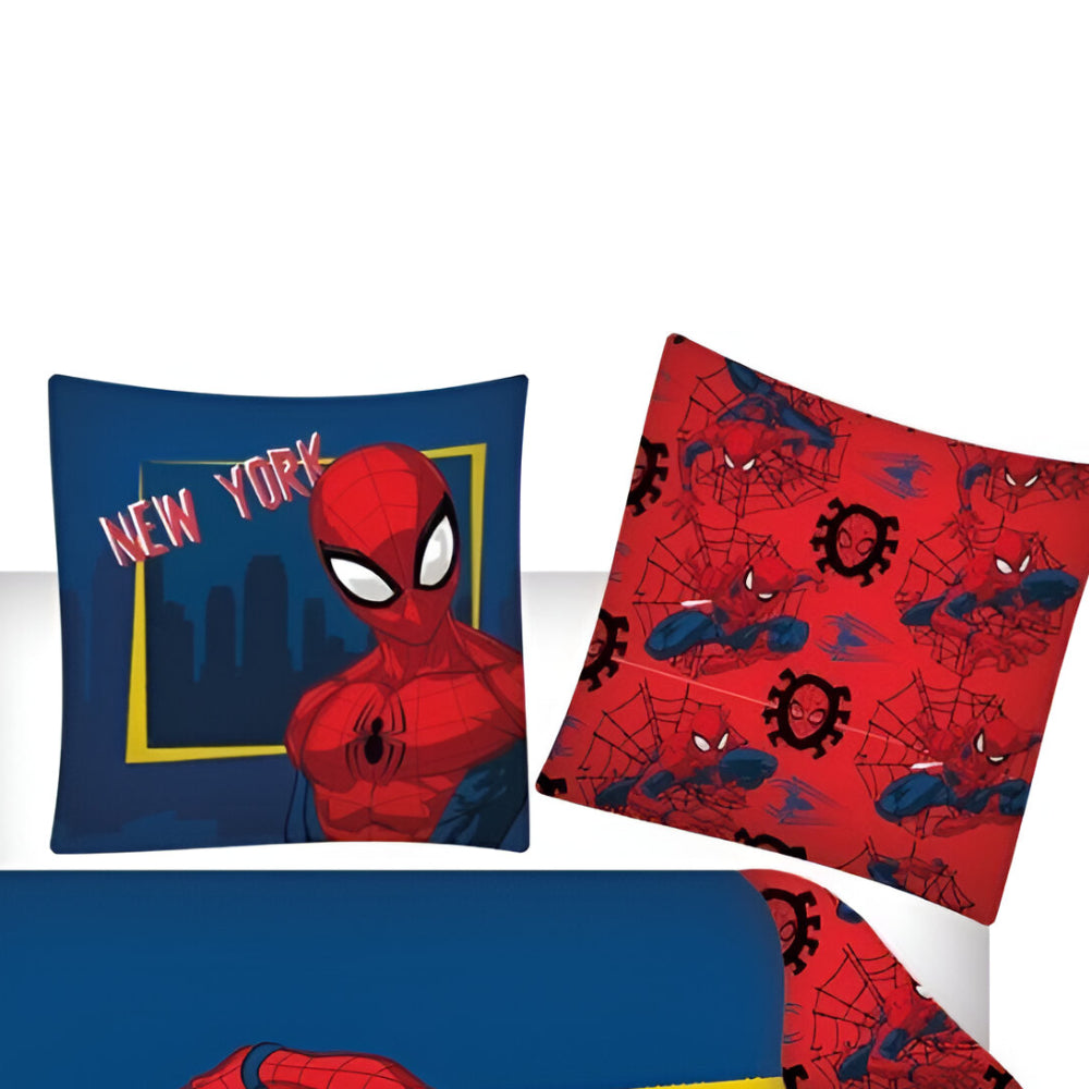 Marvel Spider-Man Jungen Flanell Bettwäsche Set 135-140x200 65x65 cm Baumwolle