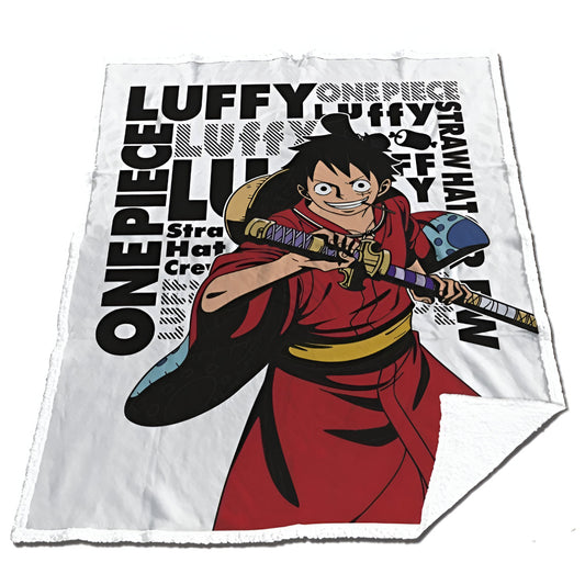 Anime One Piece Luffy Coral Decke warme Kuscheldecke 130x170 cm