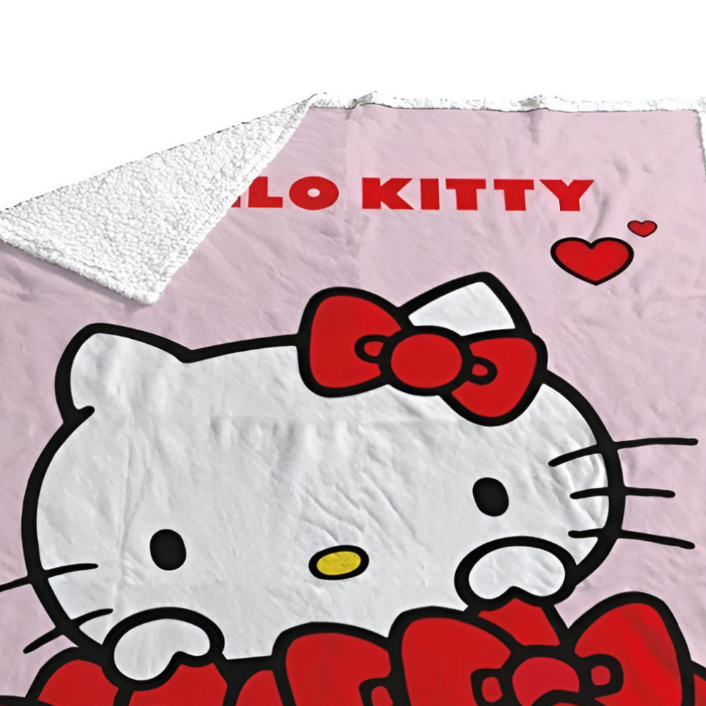 Hello Kitty Wohndecke warme Kuscheldecke 130x170 cm