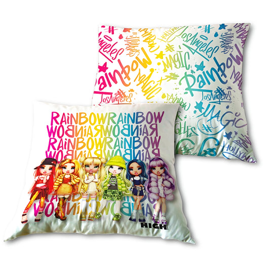 Rainbow High Mädchen Velours Kissen Dekokissen Cushion 40x40 cm