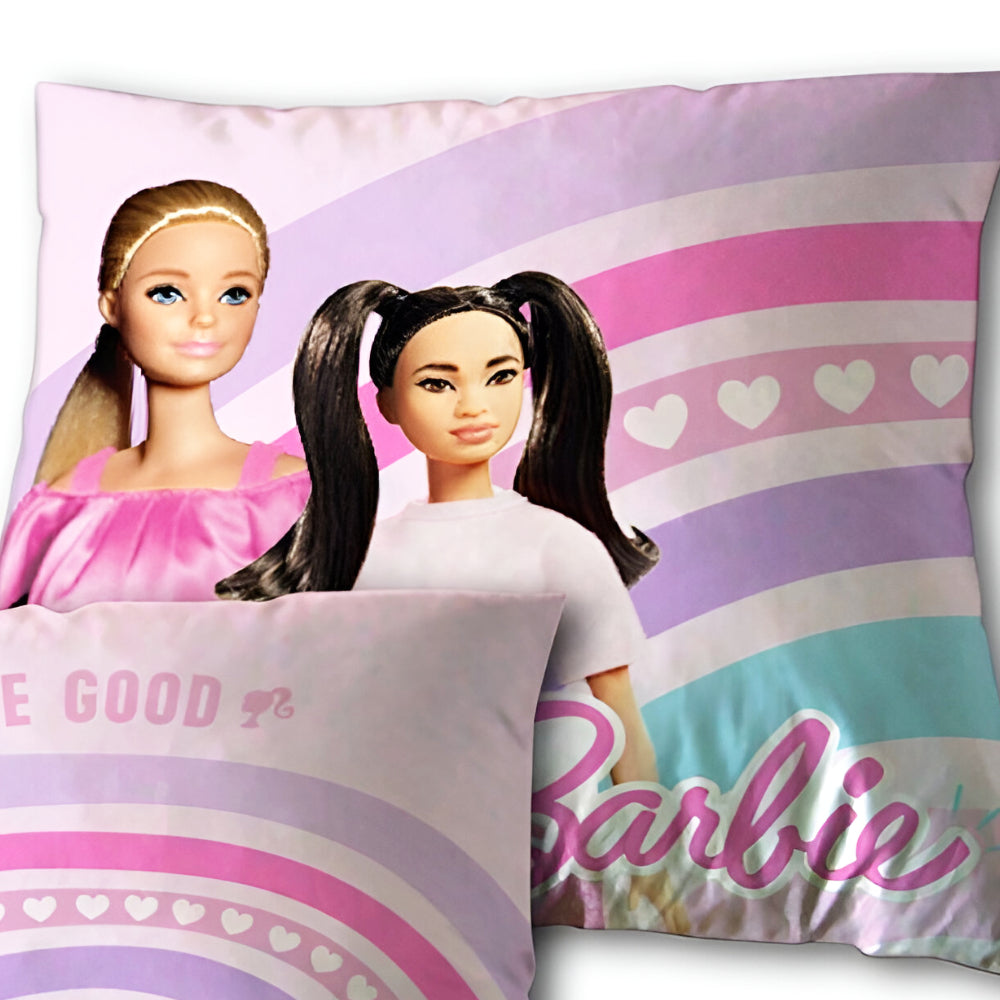 Barbie Mädchen Velours Kissen Dekokissen Cushion 40x40 cm