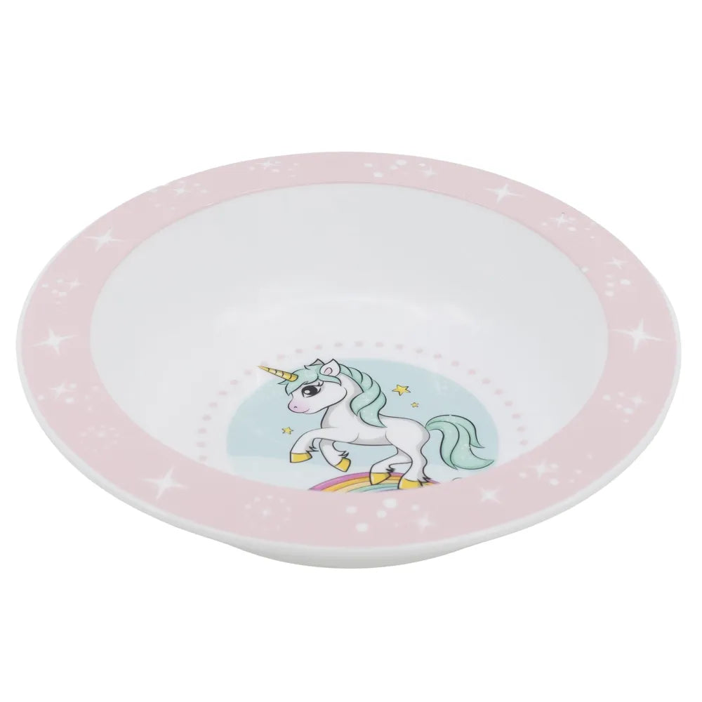 Kleines Einhorn Unicorn Kinder Geschirr-Set 3 tlg Teller Schüssel Becher 350 ml - WS-Trend.de