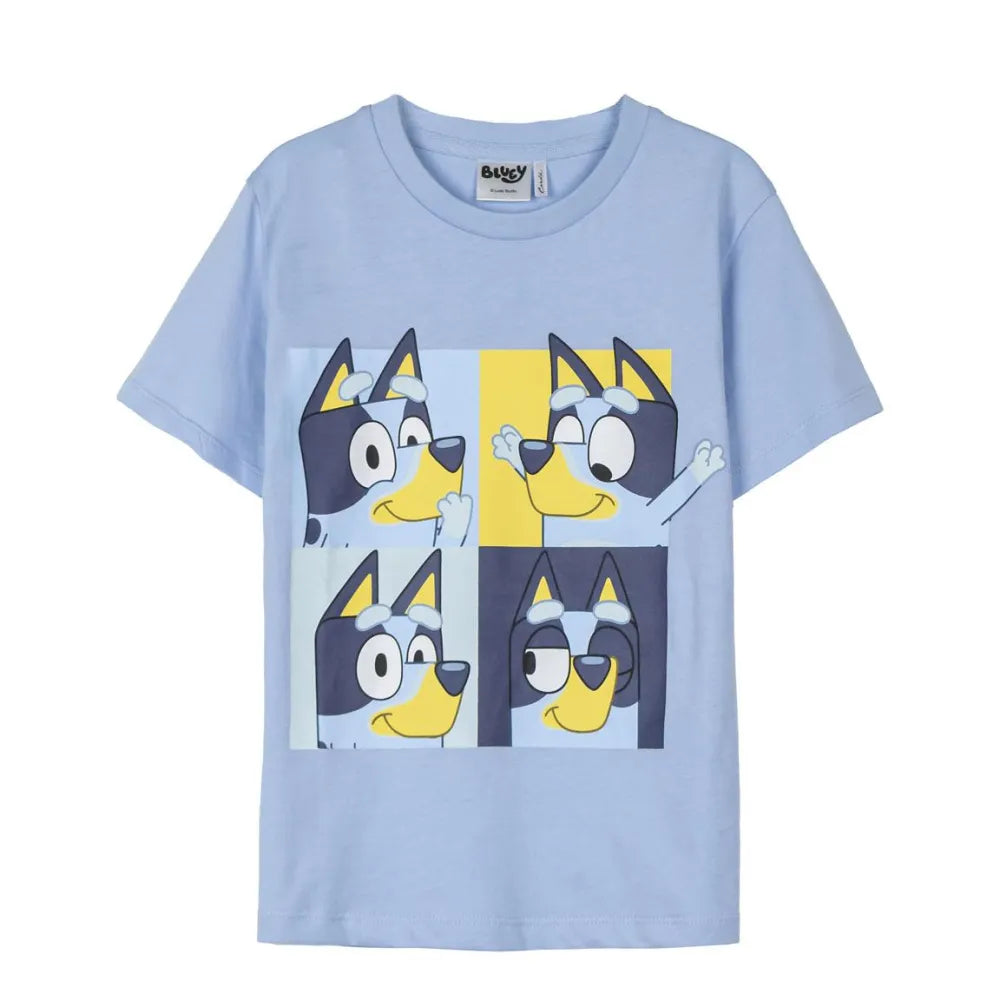 Bluey Kinder Jungen kurzarm T-Shirt Shirt - WS-Trend.de Größe 92 bis 116 Baumwolle Blau