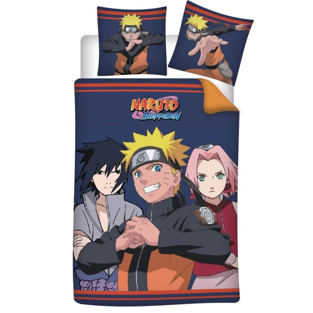 Naruto Shippuden Kinder Bettwäsche Mikrofaser 2tlg Set 135-140x200 63x63 cm - WS-Trend.de 135/140x200