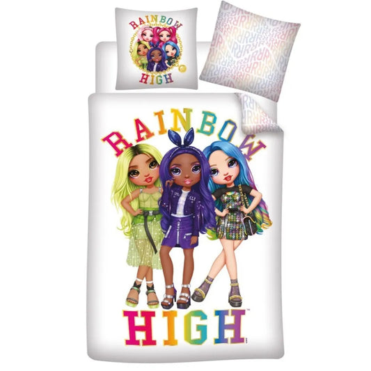Rainbow High Kinder Mädchen Mikrofaser Bettwäsche 2tlg Set 135/140x200 cm - WS-Trend.de 135-140x200 63x63