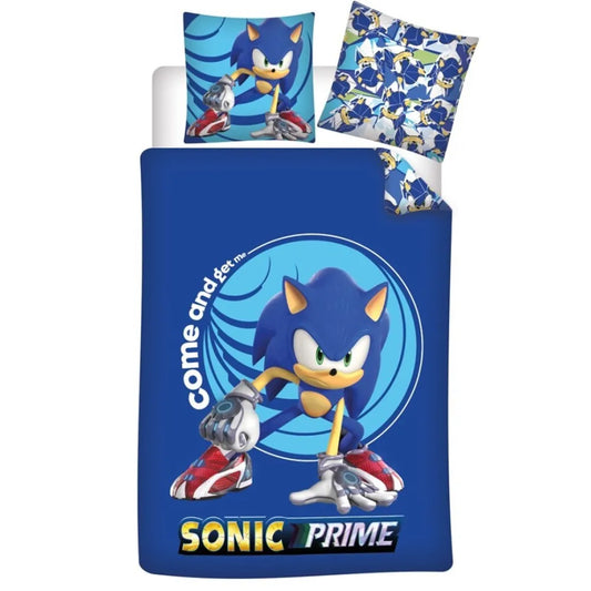 Sonic Prime Kinder Mikrofaser Bettwäsche 2tlg Set 135/140x200 63x63 cm - WS-Trend.de